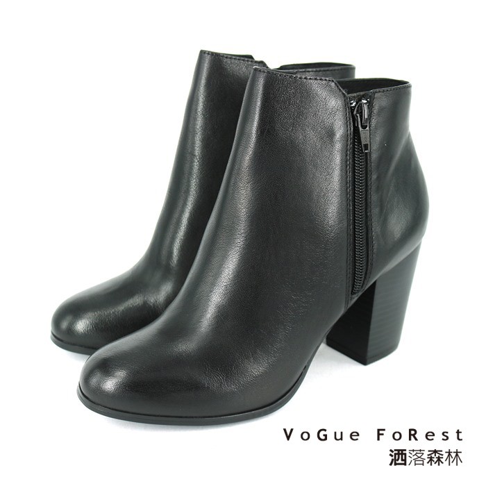 【短靴】時尚粗跟短靴 -3398002 黑色 / 原價 5280元