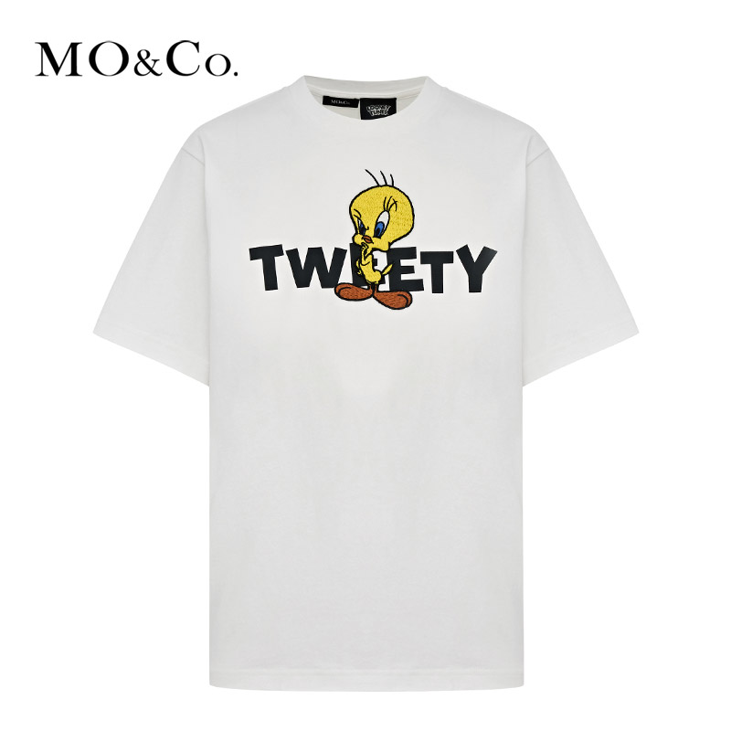 楊冪同款-MOCO2020春季新品TWEETY崔弟圖案T恤MBO1TEE011 摩安珂