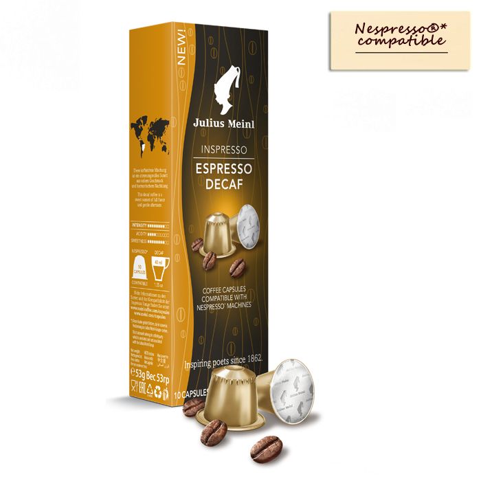 julius meinl 膠囊咖啡與 nespresso®*膠囊咖啡機是相容的。julius meinl capsules are compatible with nespresso®* machin
