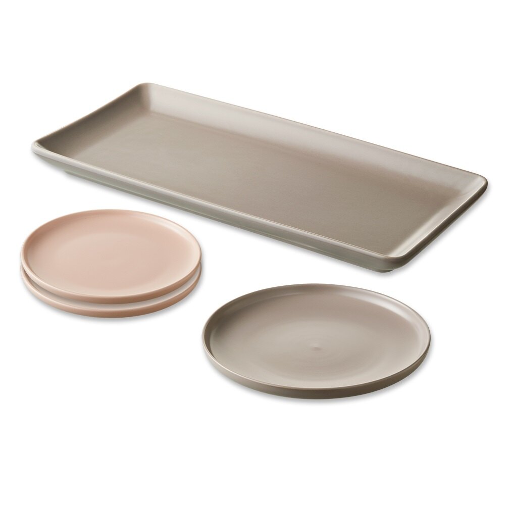 【樂扣樂扣】莫蘭迪瓷器美好時光餐盤四件組