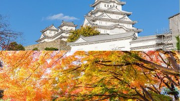 【日本世界遺產之三】【兵庫姬路賞楓】日本第一名城白鷺姬路城晚楓.五大國寶城.現存十二天守之首.