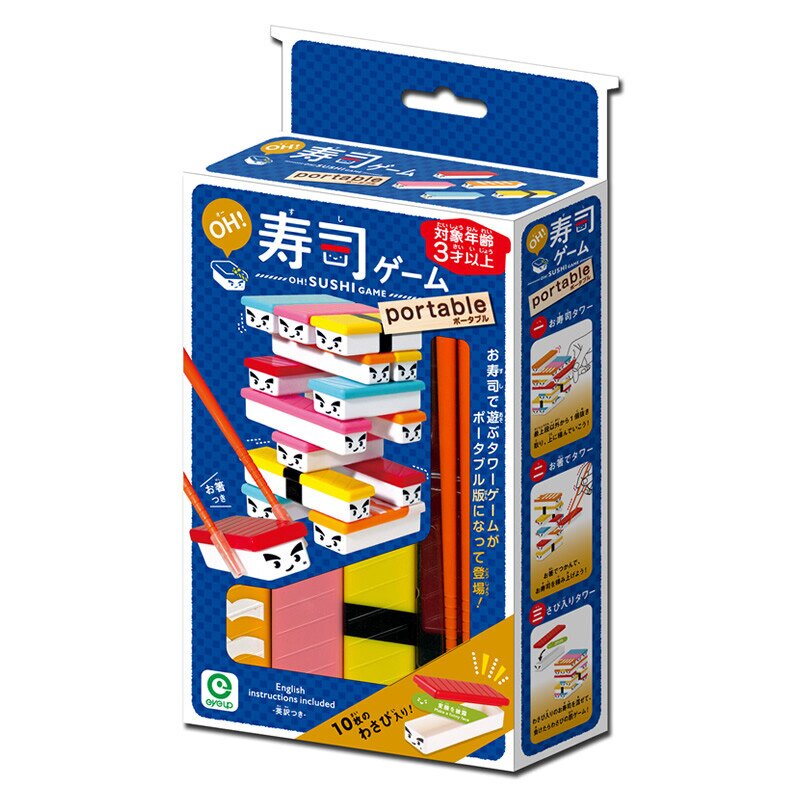 筷子夾壽司 疊疊樂 平衡遊戲 對戰懲罰遊戲 日本正版 桌遊!