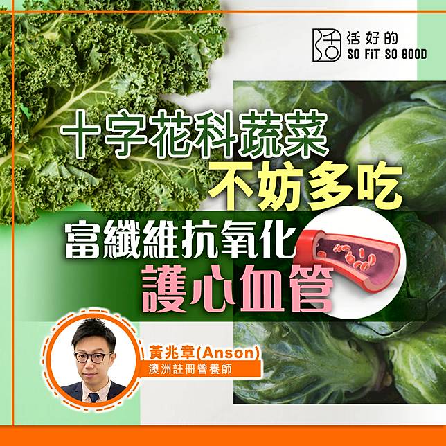 十字花科蔬菜 羽衣甘藍 西蘭花不妨多吃富纖維抗氧化護心血管 活好的so Fit So Good Line Today