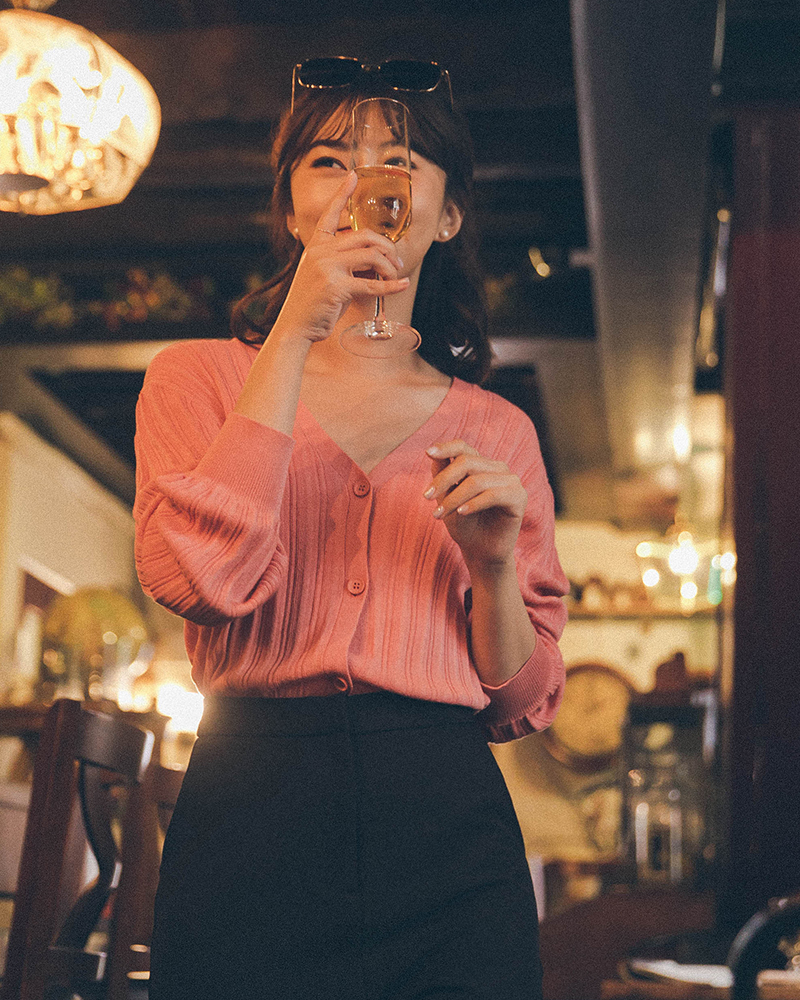 簡約直紋路針織外套(瘋女人聯名款)-Mercci22