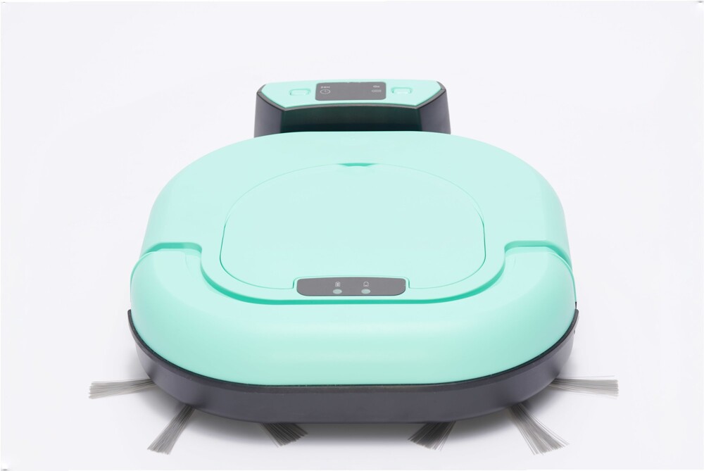 made in taiwan 台灣研發台灣製造 世界第二大台灣最大掃地機工廠-松騰製造 獨家對接技術可與遠傳之智慧音箱系列連接 碳刷馬達 wifi app雲端即時操控隨時打掃不費力 打掃行程規劃自動返