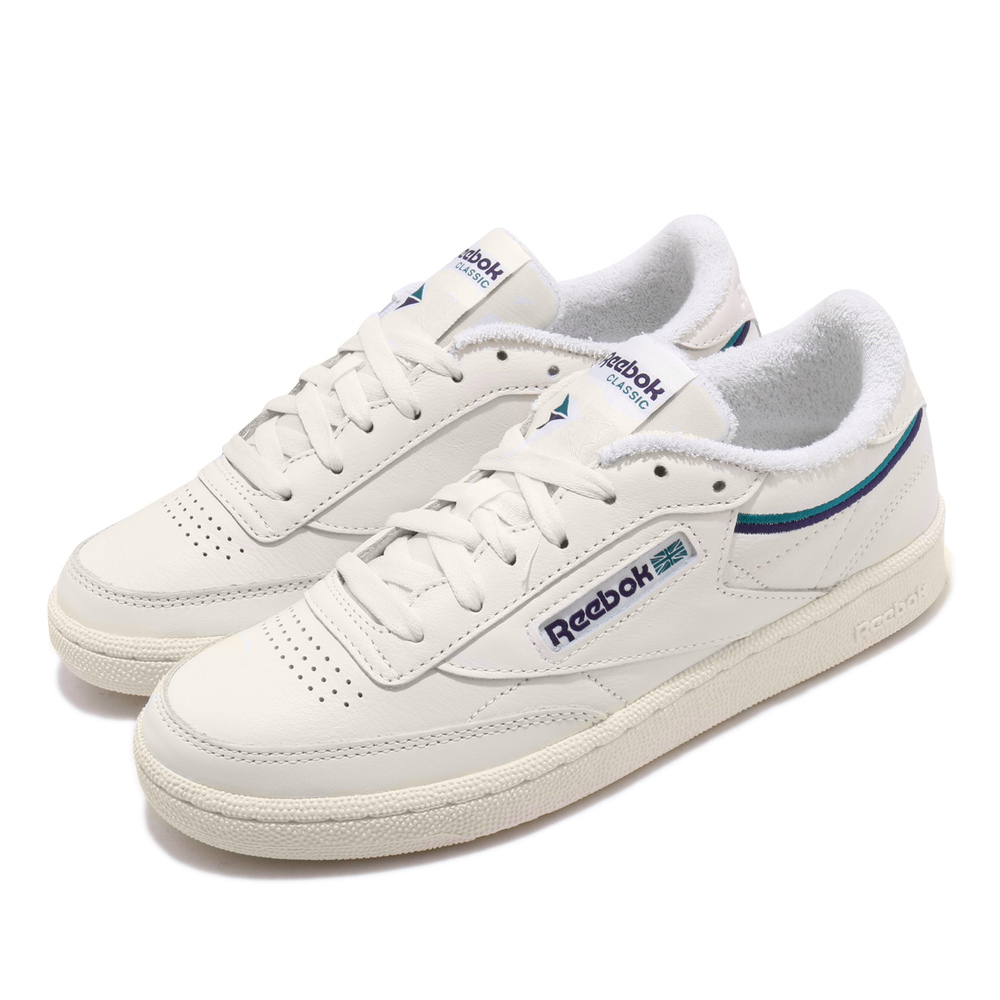 流行休閒鞋品牌:REEBOK型號:EF3487品名:Club C 85配色:米色,藍色