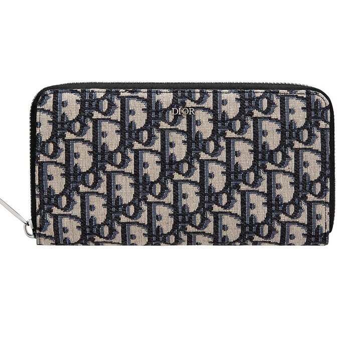 Dior Long Unisex 斜拉鍊長夾