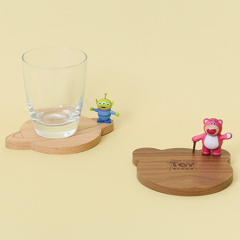 【米妮/三眼怪/熊抱哥/札克天王】迪士尼 玩具總動員 木製杯墊