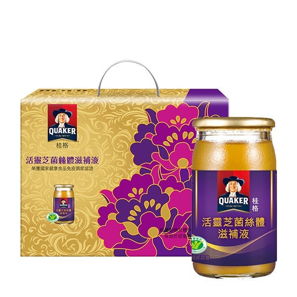 桂格活靈芝禮盒3盒組60mlX8瓶X3盒
