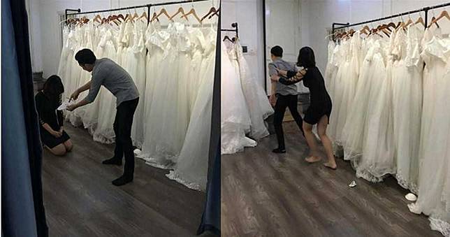 試婚紗驚見「處女膜重建單」！男暴走怒罵...未婚妻下跪痛哭　