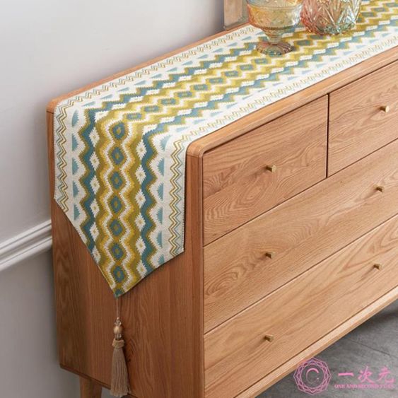 桌巾北歐桌旗布藝現代簡約茶幾餐桌臺布棉麻美式鞋柜電視柜蓋布床尾巾