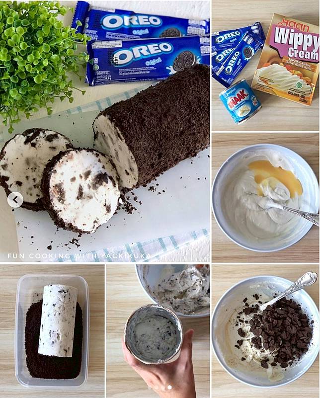 Cooking Baking Cara Mudah Membuat Oreo Ice Cream Roll Line Today Line Today