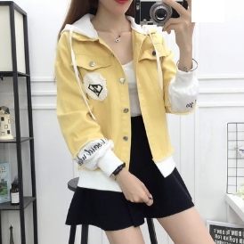 牛仔外套女春秋季學生短款寬鬆韓版潮bf夹克棒球服原宿休閒小外套/2色/100q2【Brag Na義式精品】