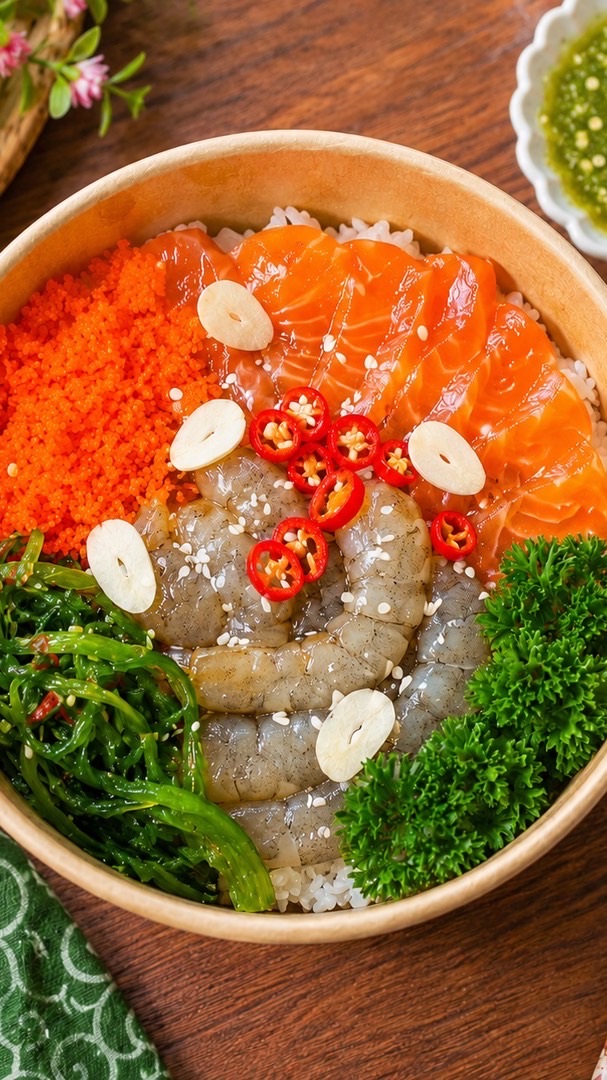 ”ข้าวด้งทะเลดอง“🦐🍣