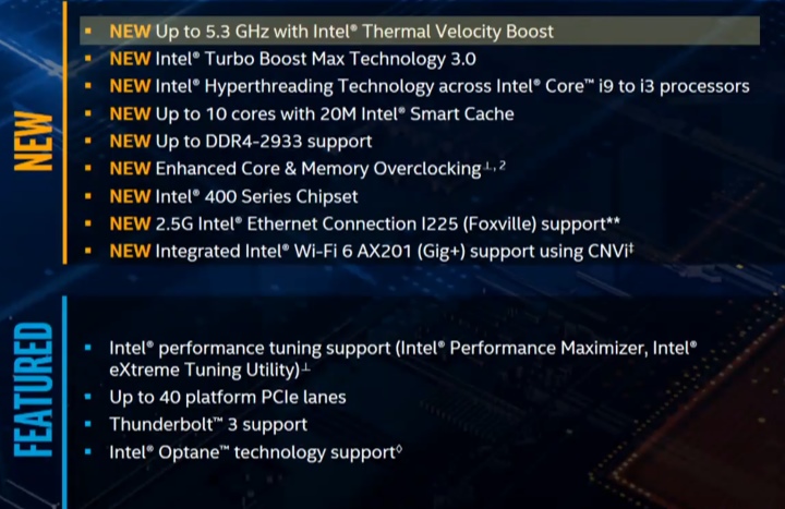 第10代Core處理器帶來許多新功能。