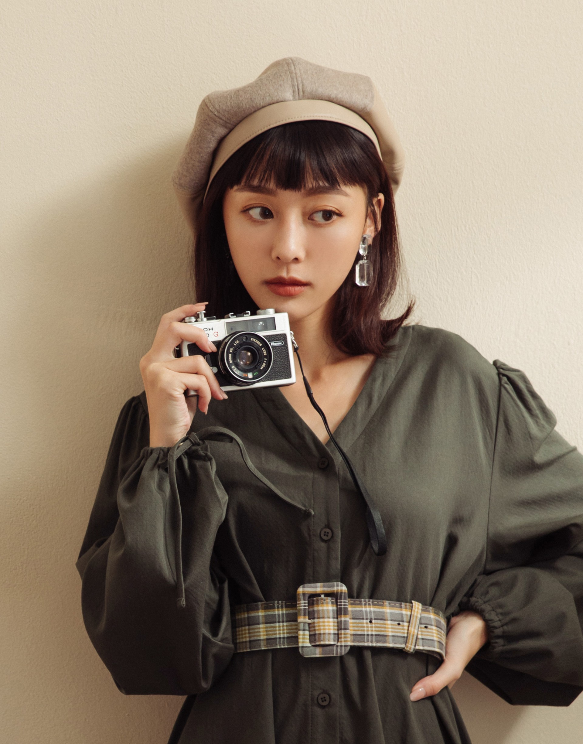 韓國直送/頭圍不可調/異材質配色拼接