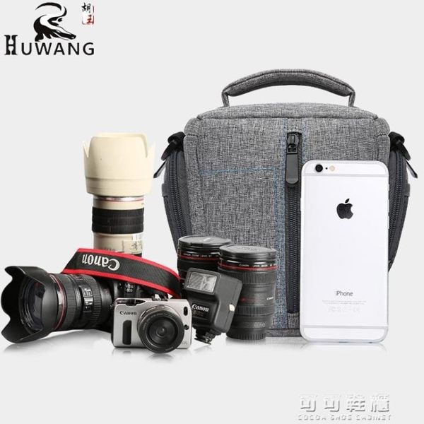 能單反數碼小相機包男女通用單肩包尼康便攜斜跨攝影包戶外 流行花園