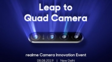 realme 將於 8/8 發表 6400 萬畫素四鏡頭手機