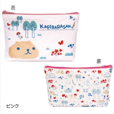 水豚君北歐系列化妝包。粉色 kapibarasan