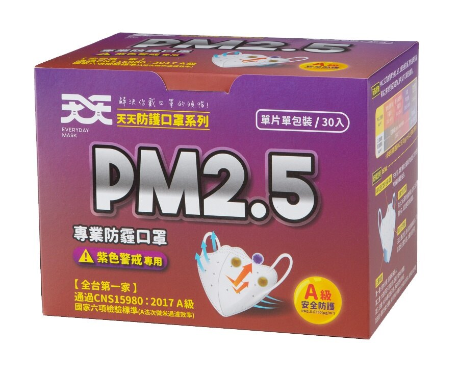 PM2.5防霾口罩，A級防護