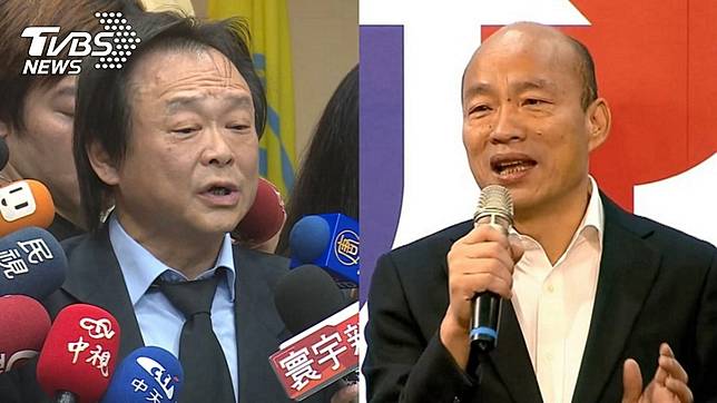高雄市長韓國瑜(右)、民進黨台北市議員王世堅(左)。(圖／TVBS資料畫面)
