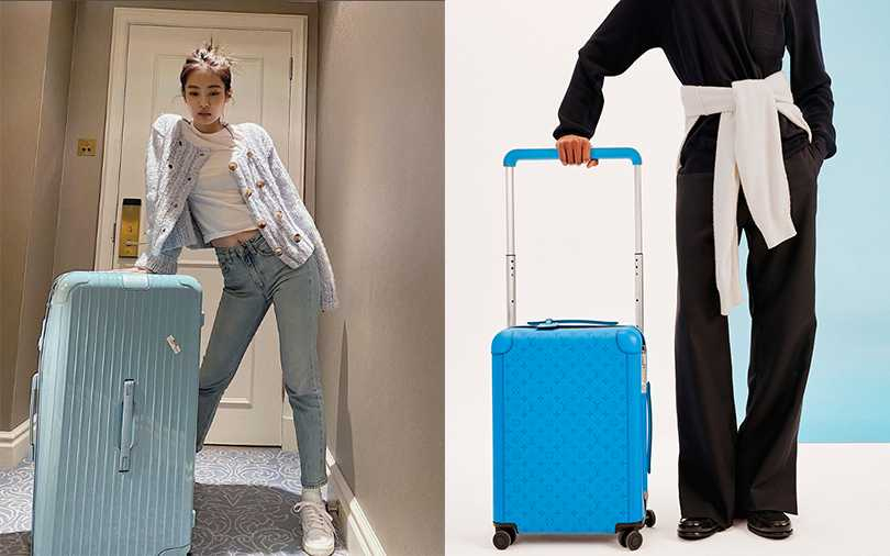 買不到同款的baby blue行李箱，可以考慮入手一款LV的太平洋藍行李箱。（圖／jennierubyjane IG，LV提供）