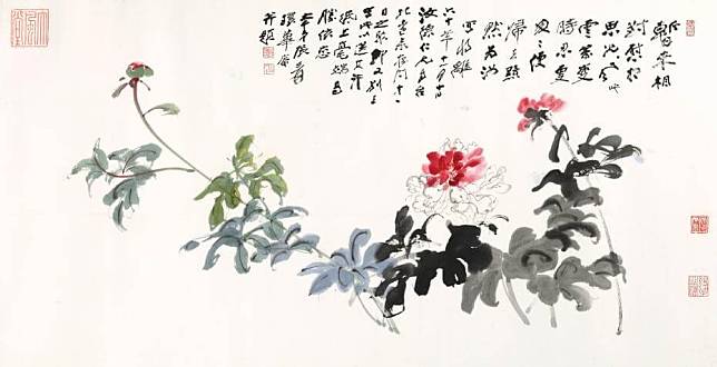 珍品旧蔵* 作者：張大千 中国近現代書画大家書画作品 山水-四尺中堂画