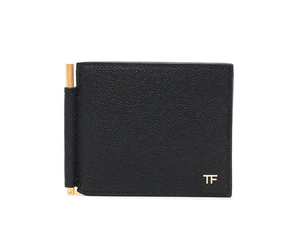 TOM FORD money-clip leather wallet