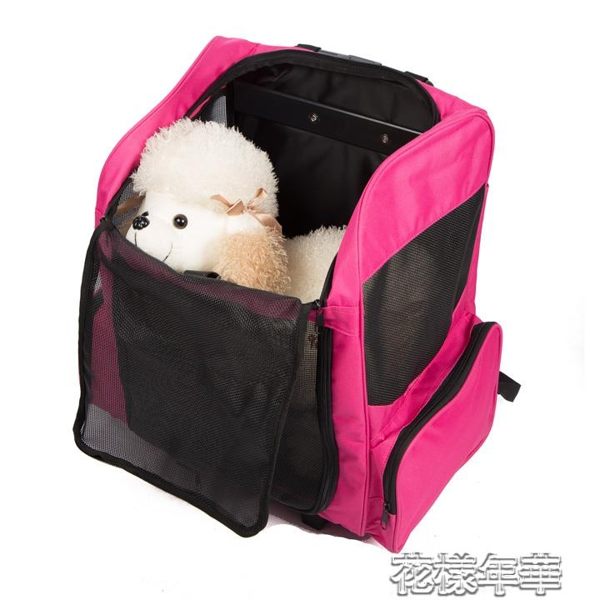 原創設計熱銷寵物旅行拉桿箱貓狗外出便攜背包隱藏背帶 花樣年華