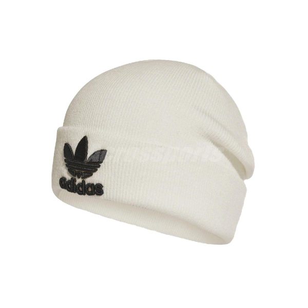 adidas 毛帽 Originals Trefoil Beanie 男女款 毛線帽 針織 保暖 黑白 黑 白 【PUMP306】 DH4295