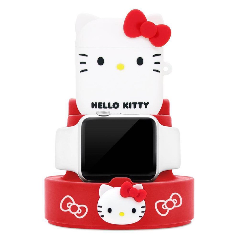 **預購款,下單後2-3天的調貨天出貨**GARMMA Hello Kitty Apple Watch 二合一充電支架可愛kitty★二合一充電支架三麗鷗正版授權 Apple Watch+ Airpo
