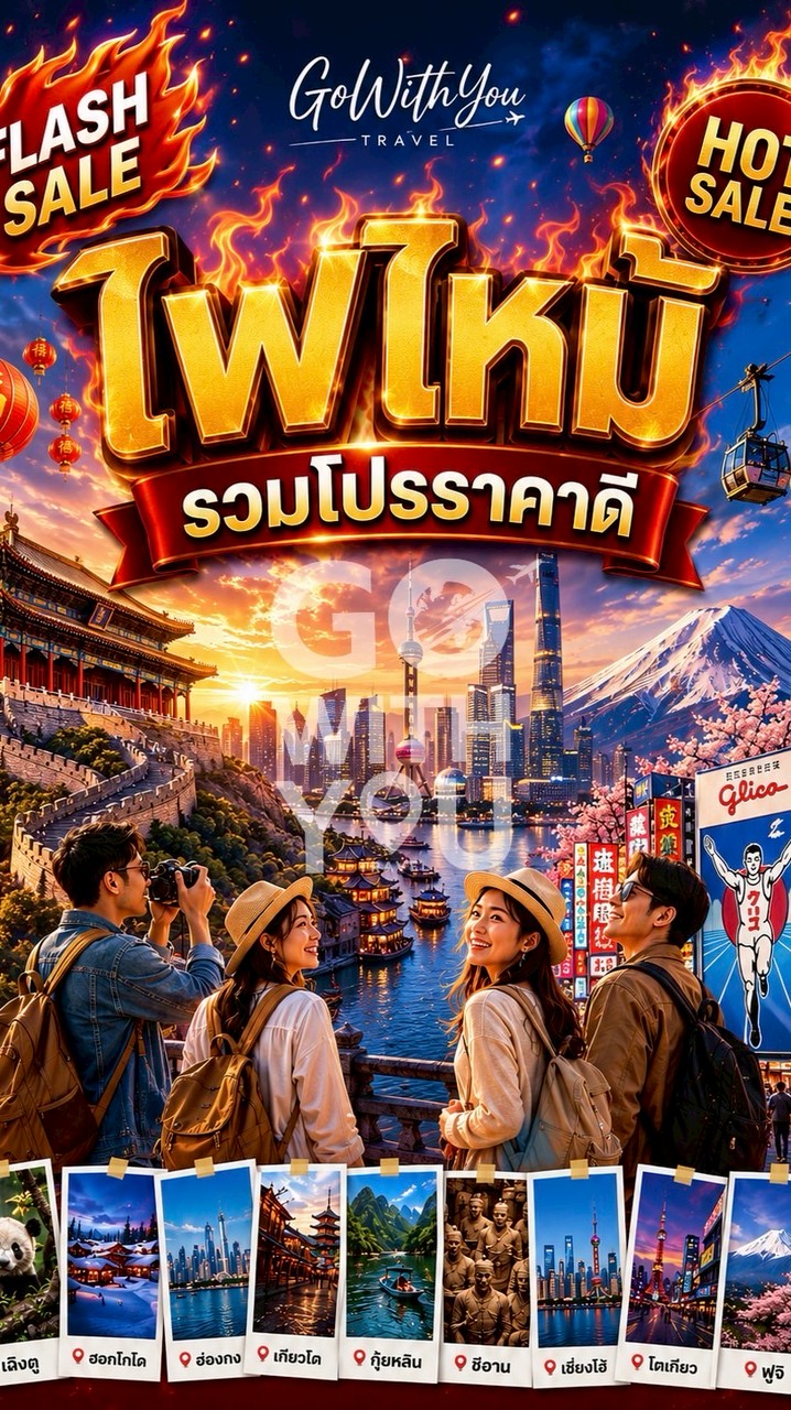 โปรทัวร์ถูกGOWITHYOUTRAVEL บินชัวร์ไม่มีเท