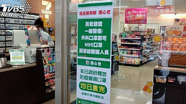 政府統一徵購口罩再透過超商等通路釋出，示意圖，與本文無關。(圖／TVBS)