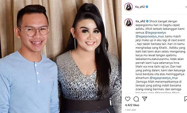 Tia AFI bagikan kabar duka