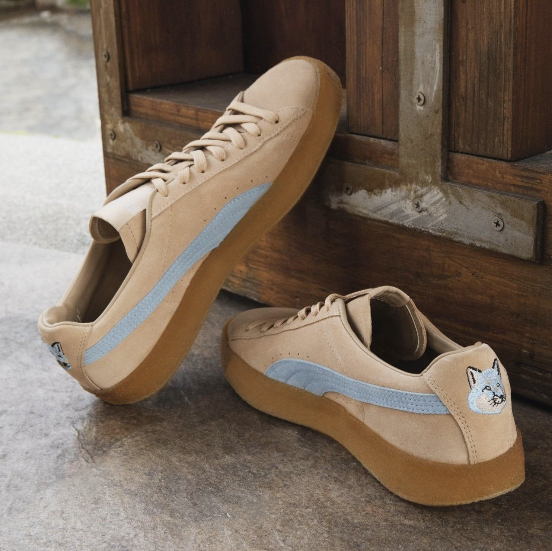 PUMA Suede Crepe KITSUNE 男女 休閒鞋 卡其