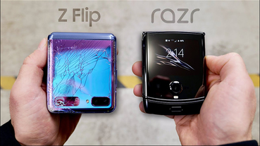 YouTuber 實測 Samsung Galaxy Z Flip 和 Moto RAZR 耐摔測試