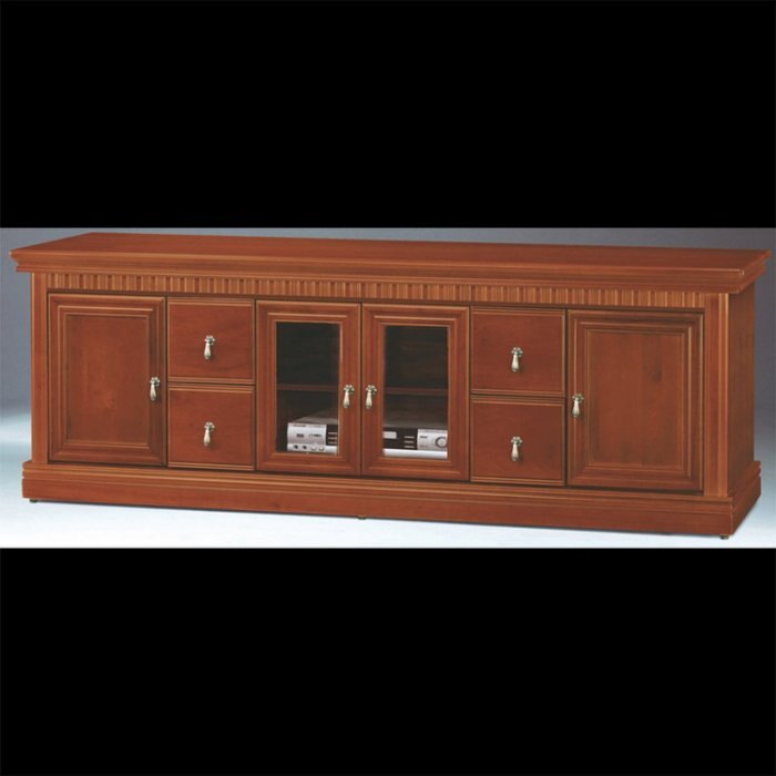 【石川家居】EF-254-4 福星半實木7尺電視櫃_樟木色 (全組)(不含其他商品) 台北到高雄滿三千搭配車趟免運