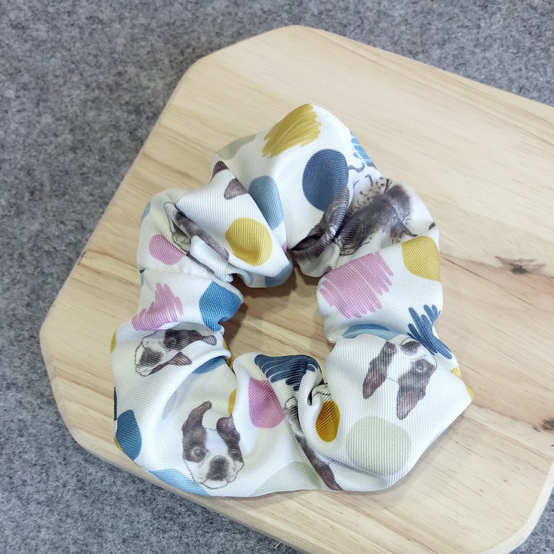 狗狗圖案髮圈，獨一無二，純手工車縫