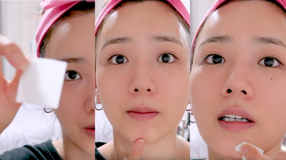 妝前保養STEP 1：精華液輕拍鎮靜