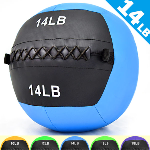 6.3KG舉重量訓練球wall ball負重力14LB軟式藥球復健球實心球不穩定平衡訓練運動器材推薦哪裡買ptt