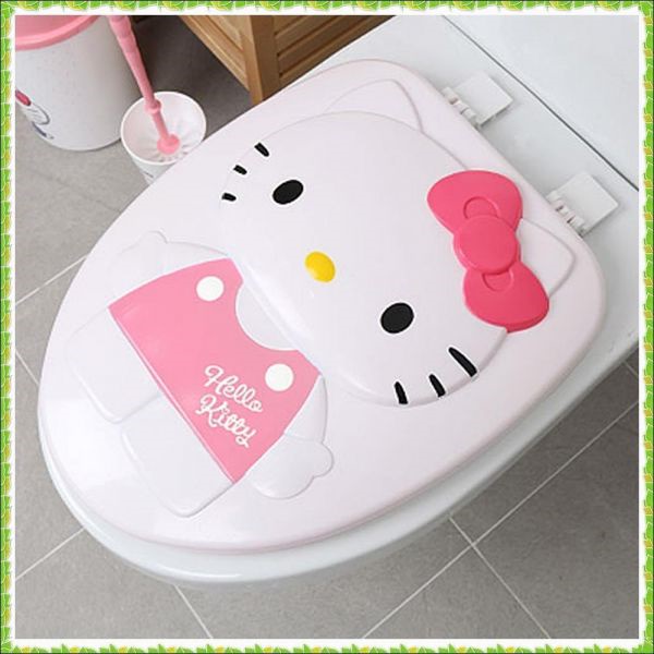 Milano Zoom Hello Kitty全新硬質馬桶蓋大號（O型） - 粉色