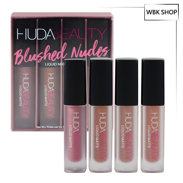 Huda Beauty 液態啞光唇釉迷你4件組 1.9mlx4 Blushed Nudes - WBK SHOP