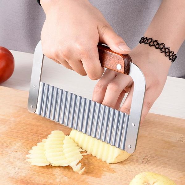 不銹鋼切片器波浪刀狼牙土豆花波紋刀切薯條絲切條器薯格切菜器家用