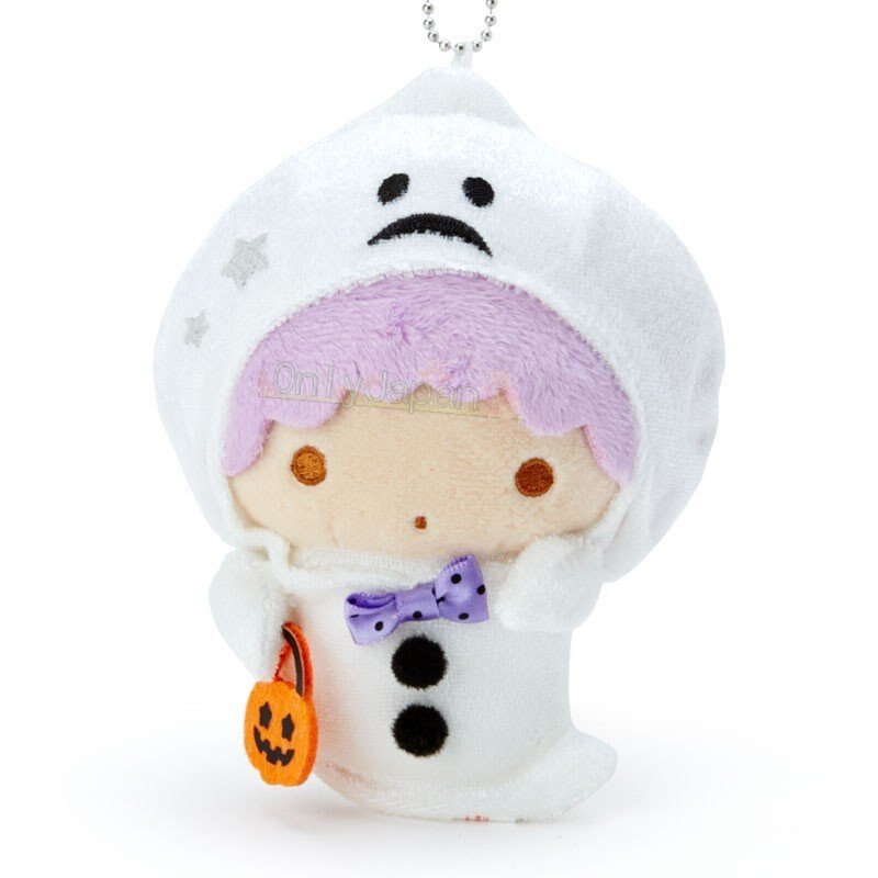 【真愛日本】4901610353615 萬聖節限定絨毛珠鍊吊娃-KI幽靈ED92 雙子星kikilala 吊飾 掛飾 擺飾 娃娃