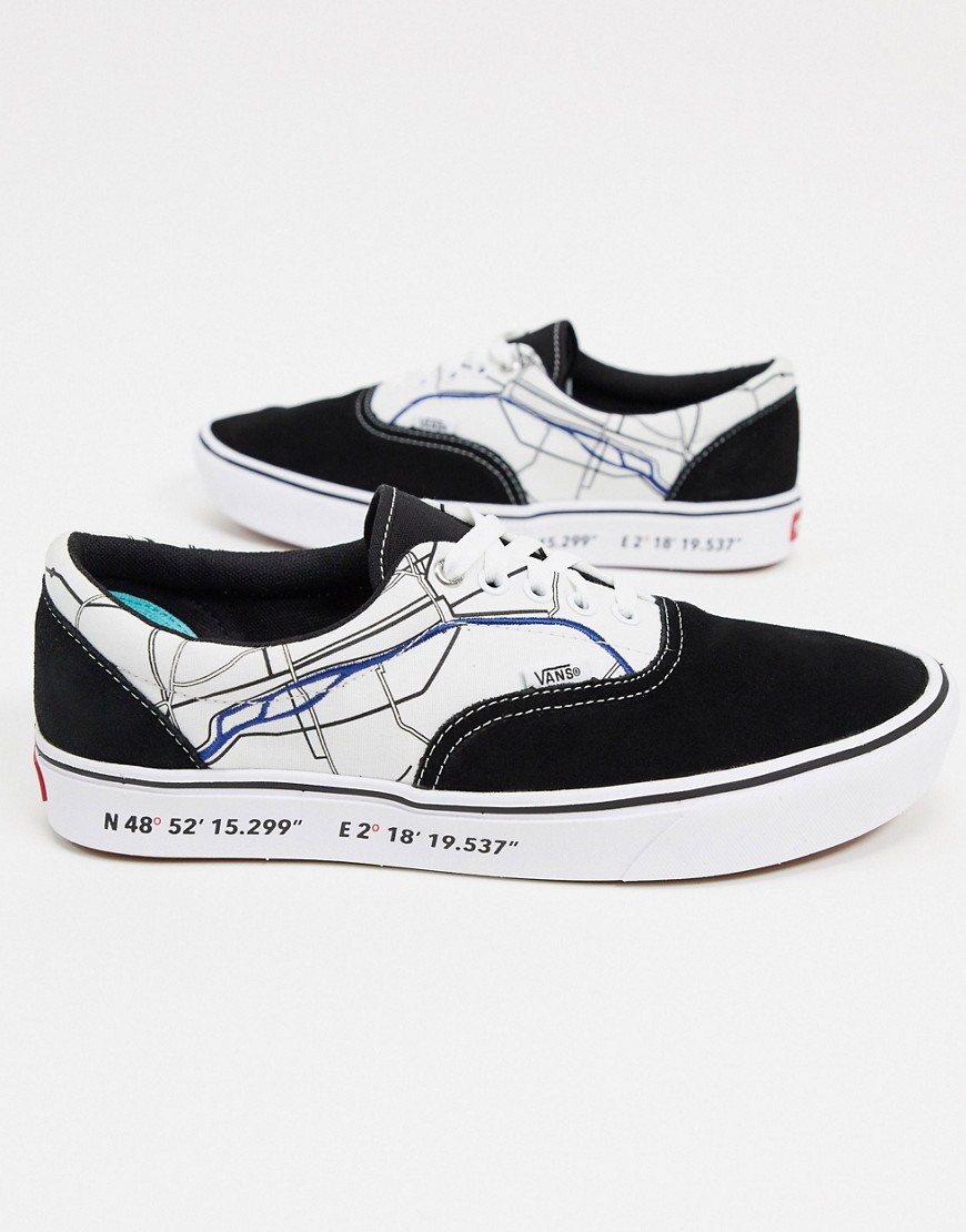 Trainers by Vans Switch up your rotation Low-profile design Lace-up fastening Padded cuff Signature Vans branding Paris coordinates design Durable rubber outsole Waffle-textured tread