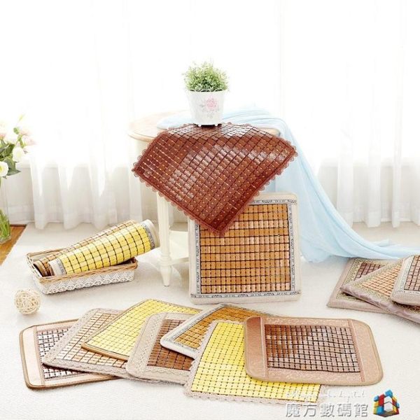 麻將涼席椅墊夏天坐墊透氣辦公室椅子夏季汽車沙發座墊凳子竹涼墊 魔方數碼館