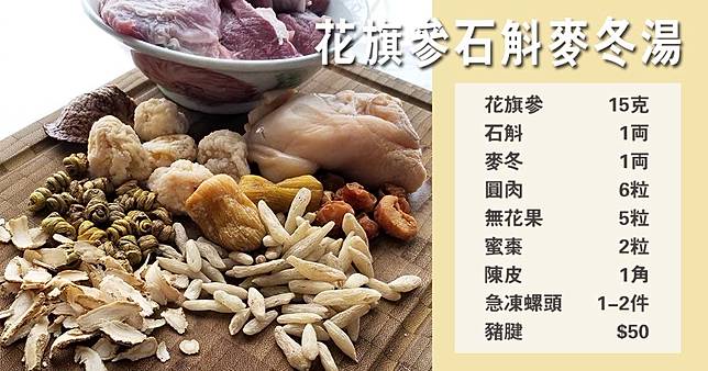 女中醫x師奶靚湯食譜 花旗參石斛麥冬湯清熱生津 補氣益陰 明報 Line Today