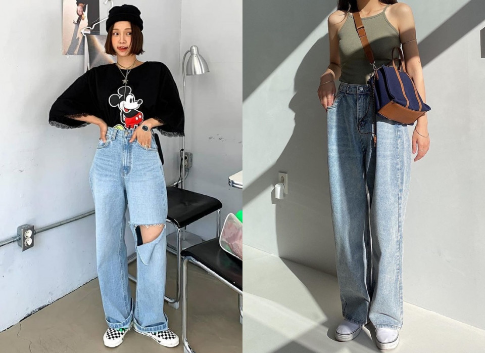 緊身/窄管牛仔褲適合身形：腿直、腿部線條勻稱