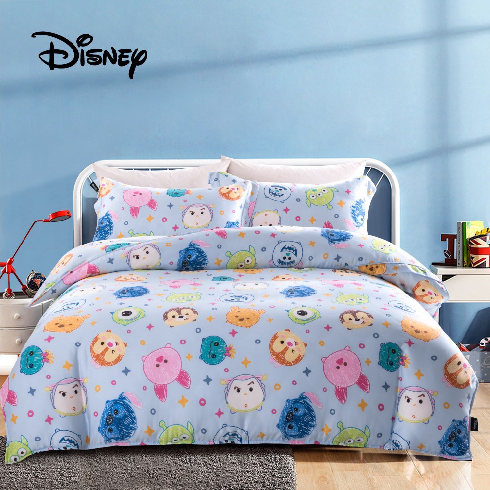Disney 迪士尼 天絲單人床包三件組 雙人床包加大床包四件組 藍色總動員