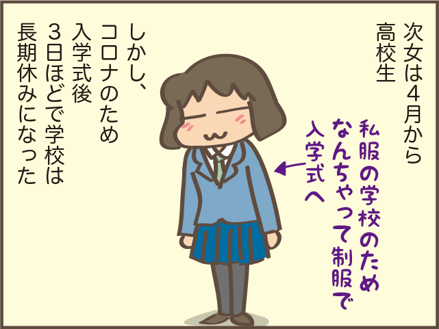 友達作れる 入学後すぐコロナ休校になった 人見知り次女 の高校生活が再開し しまえもん